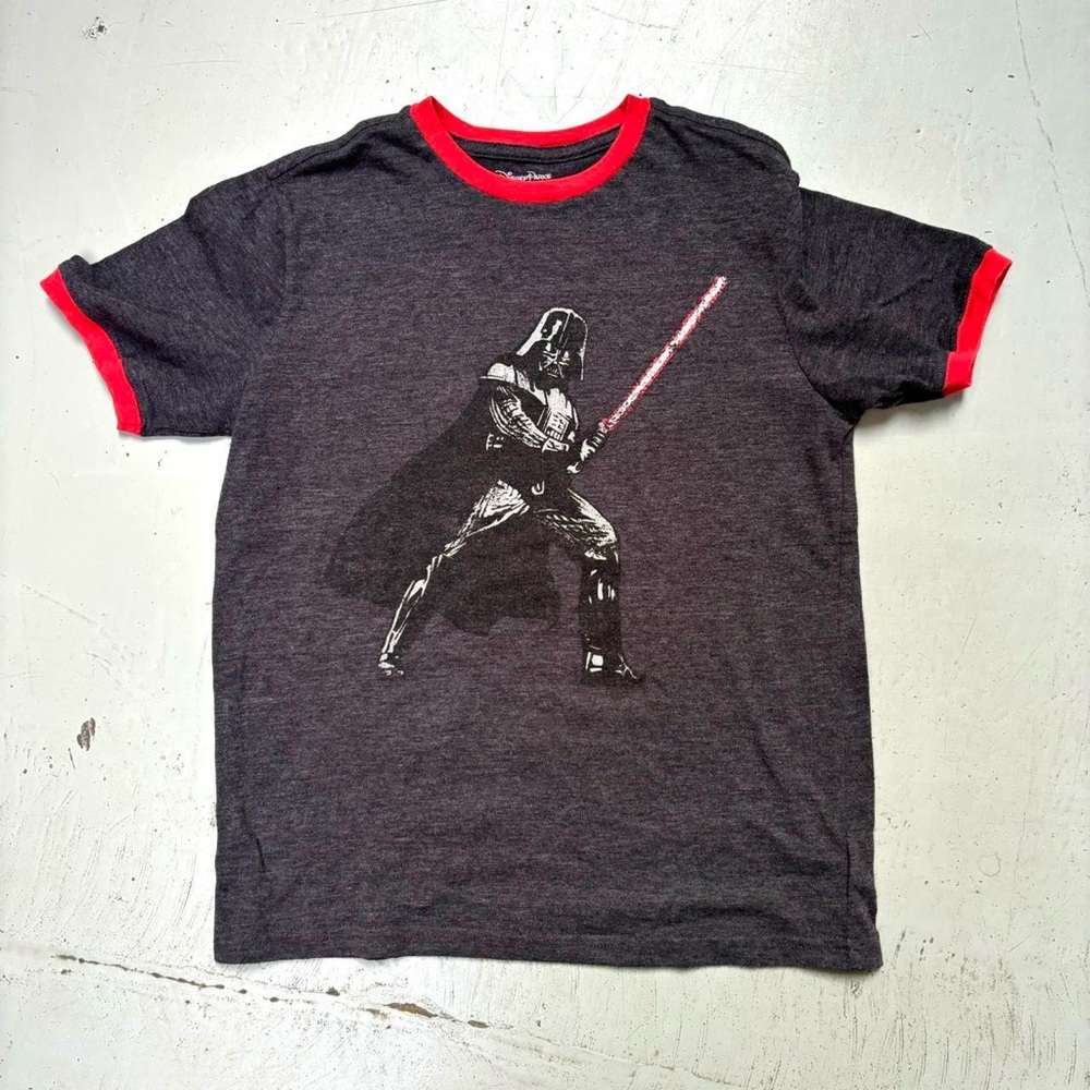 Dark Gray Darth Vader T-Shirt with Red Accents